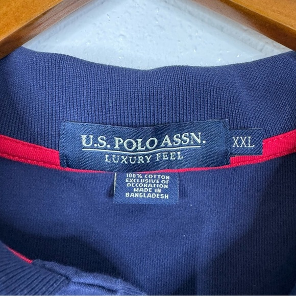U.S. Polo Assn Navy Luxury Feel Polo Shirt Size XXL - Picture 3 of 3